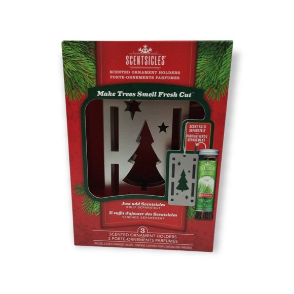 Scentsicles Scented Ornament Holders 3-Pack Christmas Tree New - Picture 1 of 6